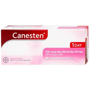 Viên đặt âm đạo Canesten 1 Day 500mg Bayer điều trị viêm âm đạo và cơ quan sinh dục ngoài (1 vỉ x 1 viên)