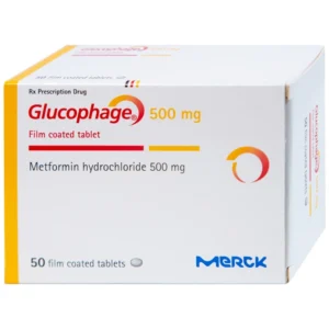 Thuốc Glucophage 500mg Merck điều trị đái tháo đường típ 2 (5 vỉ x 10 viên)