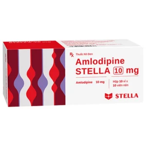 Thuốc Amlodipine Stella 10mg điều trị tăng huyết áp, đau thắt ngực ổn định mạn tính (10 vỉ x 10 viên)